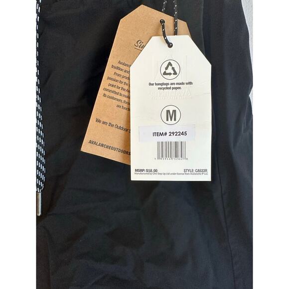 NWT Avalanche Black Skort Elastic Draw String Pockets Quick Drying Stretch Mediu - Picture 6 of 8